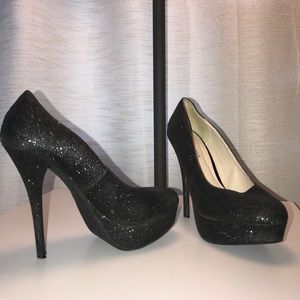 Black / Dark Grey Small Shimmer Heels